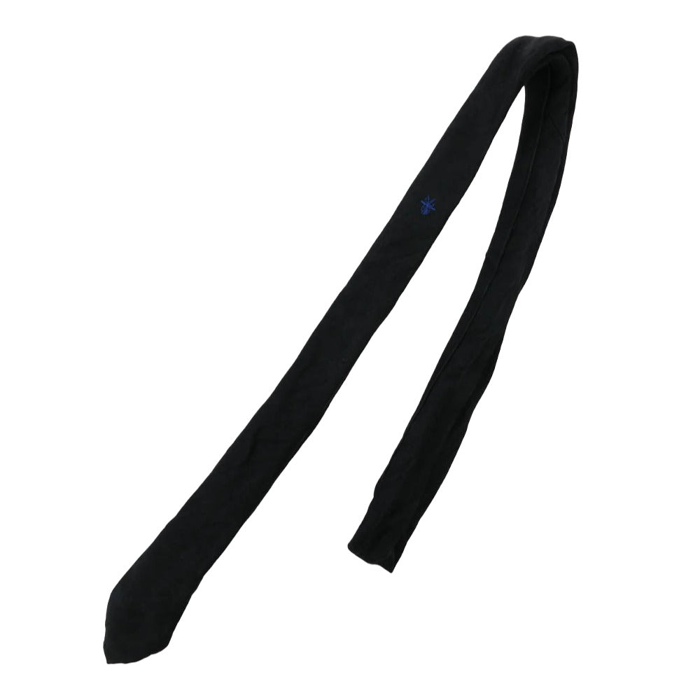 Dior ディオール Bee 青刺繍 総柄 シルク ネクタイ ブラック系【中古