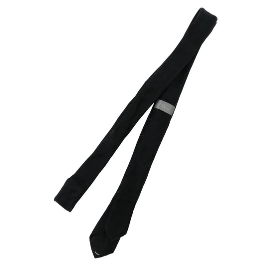 Dior ディオール Bee 赤刺繍 総柄 シルク ネクタイ ブラック系【中古】