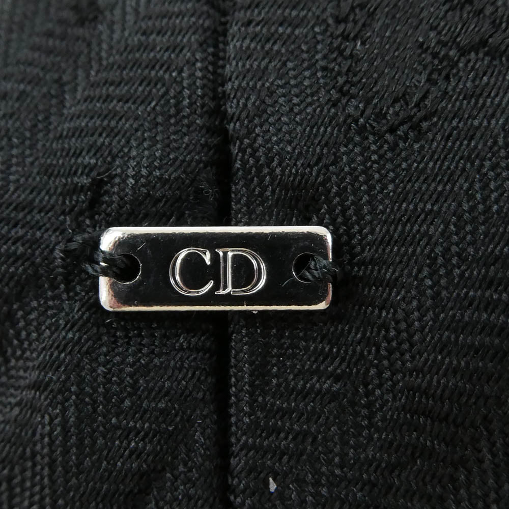 Dior ディオール Bee 刺繍 総柄 シルク ネクタイ ブラック系【中古】
