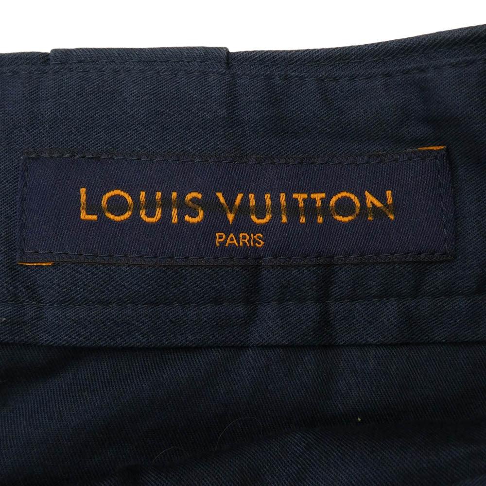 LOUIS VUITTON ルイ・ヴィトン 22SS RM221M H77 HMP06W NIGO ニゴ イタリア製 LVスクエアード チノトラウザーズ チノパンツ ネイビー系 40【中古】