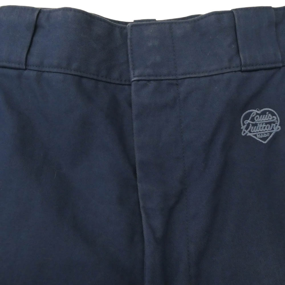 LOUIS VUITTON ルイ・ヴィトン 22SS RM221M H77 HMP06W NIGO ニゴ イタリア製 LVスクエアード チノトラウザーズ チノパンツ ネイビー系 40【中古】