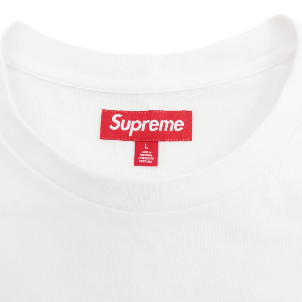 Supreme シュプリーム 25SS Small Box Logo L/S Tee スモール ボックス ロゴ クルーネック 長袖 Tシャツ ホワイト系 L【美品】【中古】
