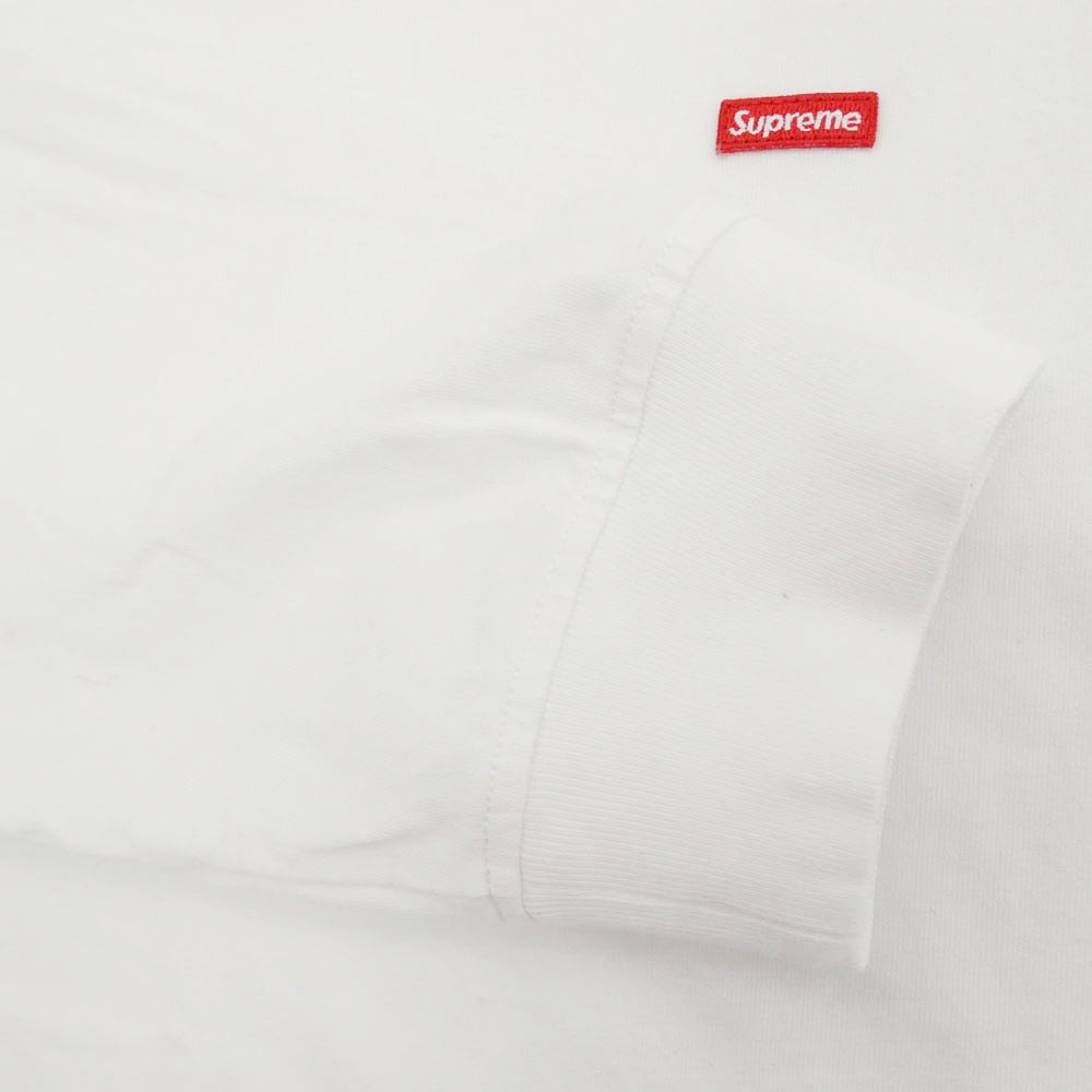 Supreme シュプリーム 25SS Small Box Logo L/S Tee スモール ボックス ロゴ クルーネック 長袖 Tシャツ ホワイト系 L【美品】【中古】