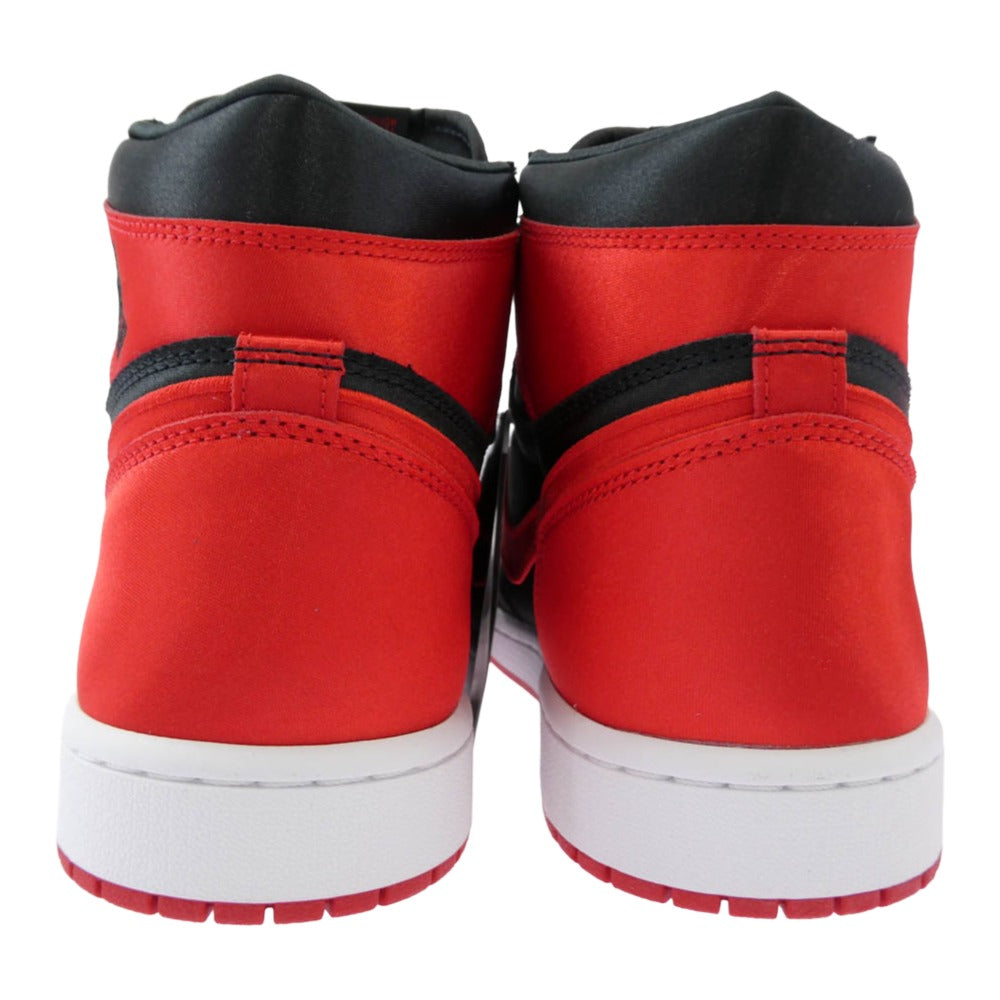NIKE ナイキ FD4810-061 WMNS AIR JORDAN 1 HIGH OG SATIN BRED ウィメンズ エア ジョーダン ハイ サテン ブレッド スニーカー ブラック系 レッド系 27.5cm【極上美品】【中古】
