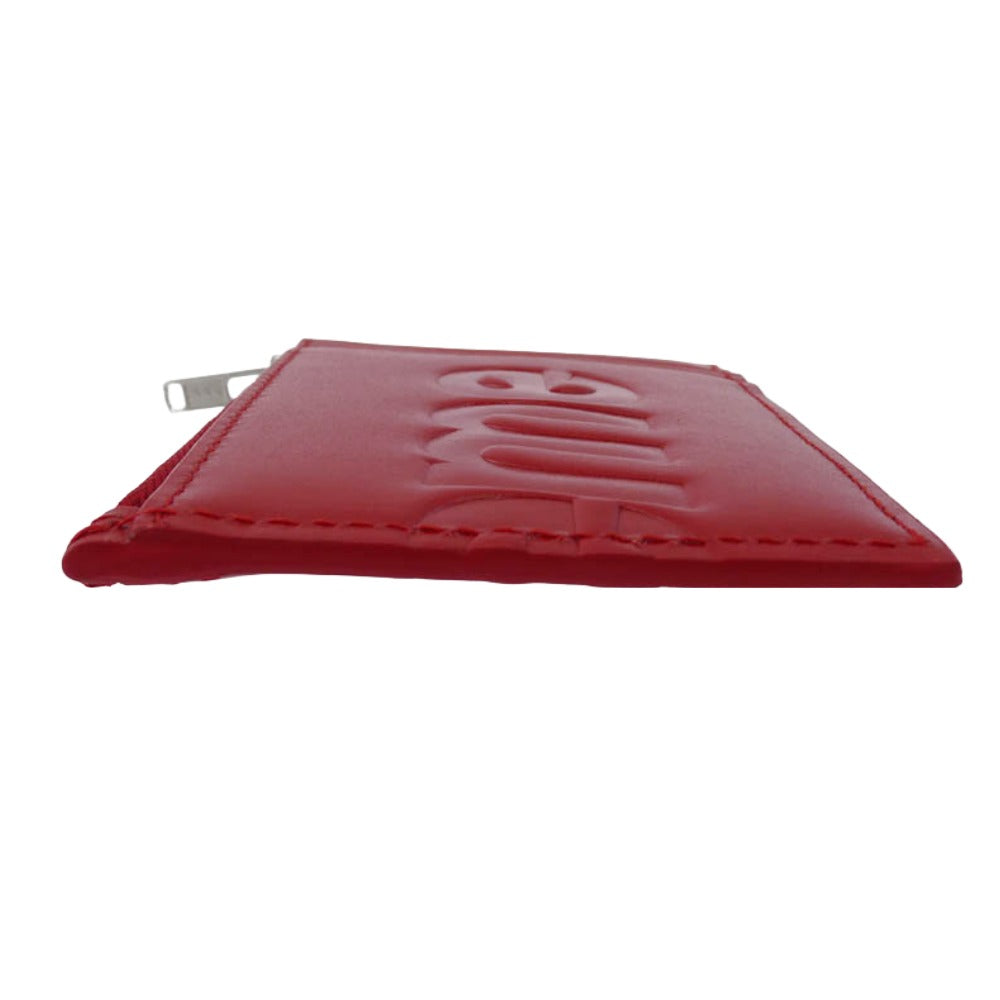 Supreme シュプリーム Leather Zip Card Holder レザー ジップ カード ホルダー ケース レッド系【極上美品】【中古】
