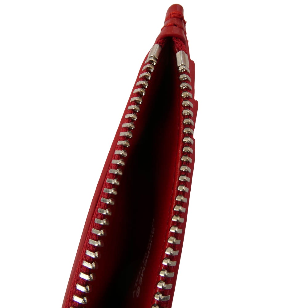 Supreme シュプリーム Leather Zip Card Holder レザー ジップ カード ホルダー ケース レッド系【極上美品】【中古】