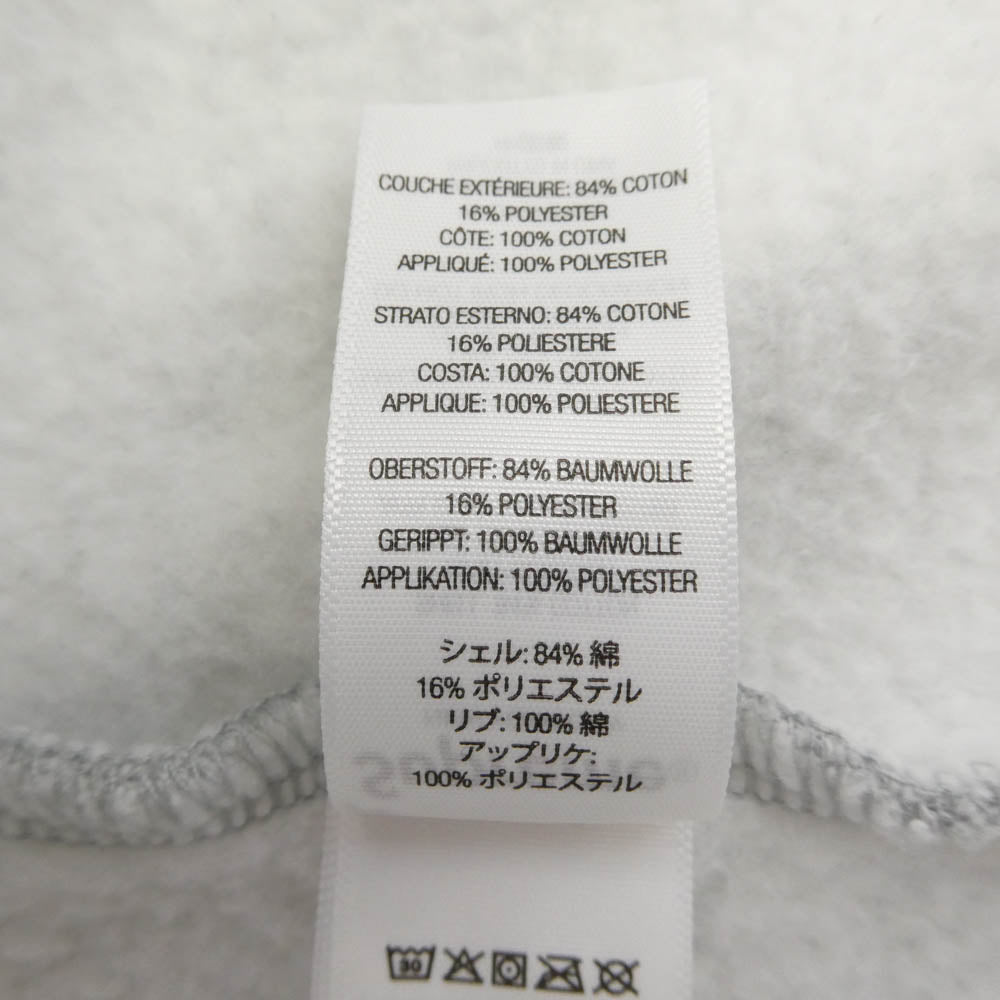 Supreme シュプリーム 25AW Satin Applique Hooded Sweatshirt サテン アップリケ フーデッド スウェットシャツ パーカー グレー系 L【美品】【中古】