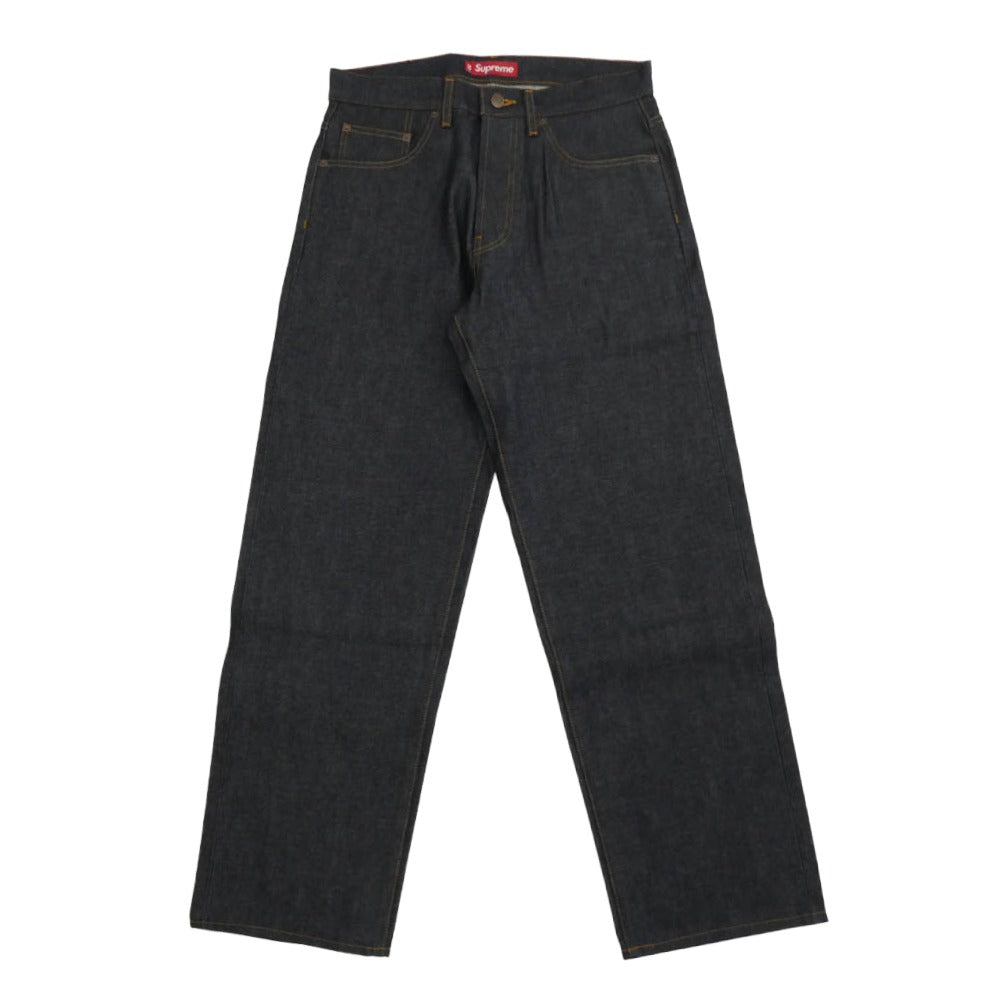 Supreme シュプリーム 25AW Rigid Loose Fit Selvedge Jean リジッド ルーズ フィット セルビッジ ジーン デニム パンツ インディゴブルー系 30【極上美品】【中古】