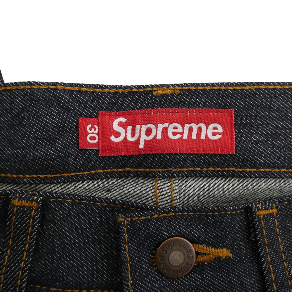 Supreme シュプリーム 25AW Rigid Loose Fit Selvedge Jean リジッド ルーズ フィット セルビッジ ジーン デニム パンツ インディゴブルー系 30【極上美品】【中古】