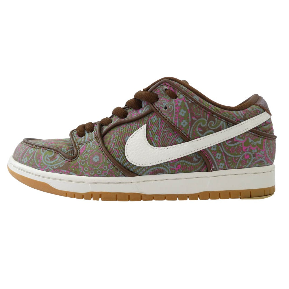 NIKE ナイキ DH7534-200 SB Dunk Low PRM Brown Paisley ダンク ロー PRM ブラウンペイズリー スニーカー ブラウン系 マルチカラー系 28cm【中古】