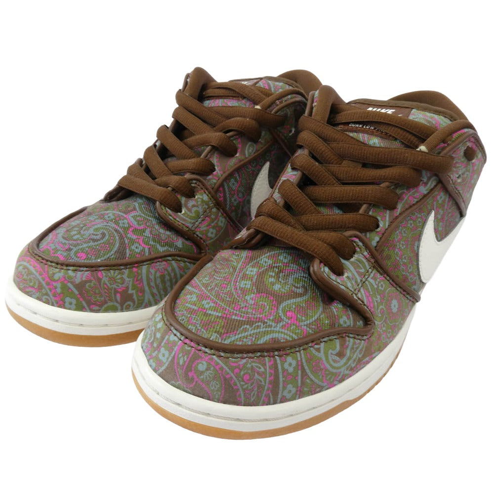 NIKE ナイキ DH7534-200 SB Dunk Low PRM Brown Paisley ダンク ロー PRM ブラウンペイズリー スニーカー ブラウン系 マルチカラー系 28cm【中古】