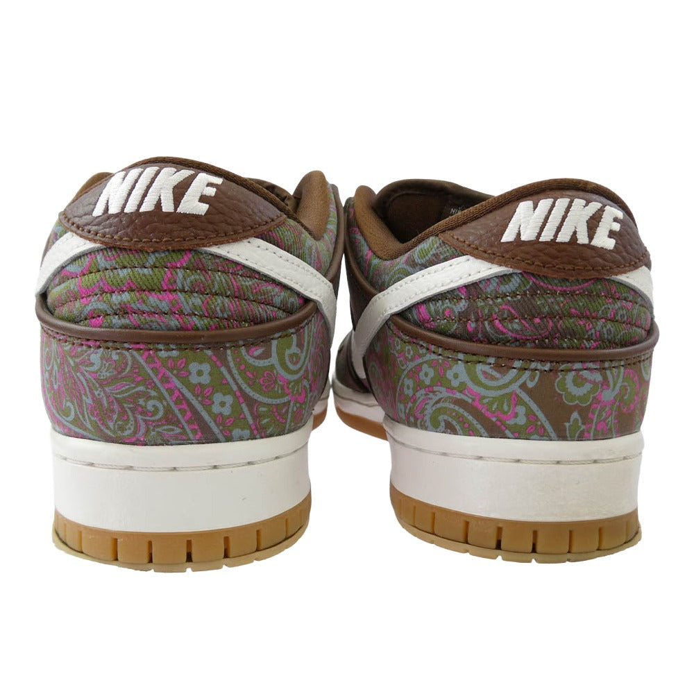NIKE ナイキ DH7534-200 SB Dunk Low PRM Brown Paisley ダンク ロー PRM ブラウンペイズリー スニーカー ブラウン系 マルチカラー系 28cm【中古】