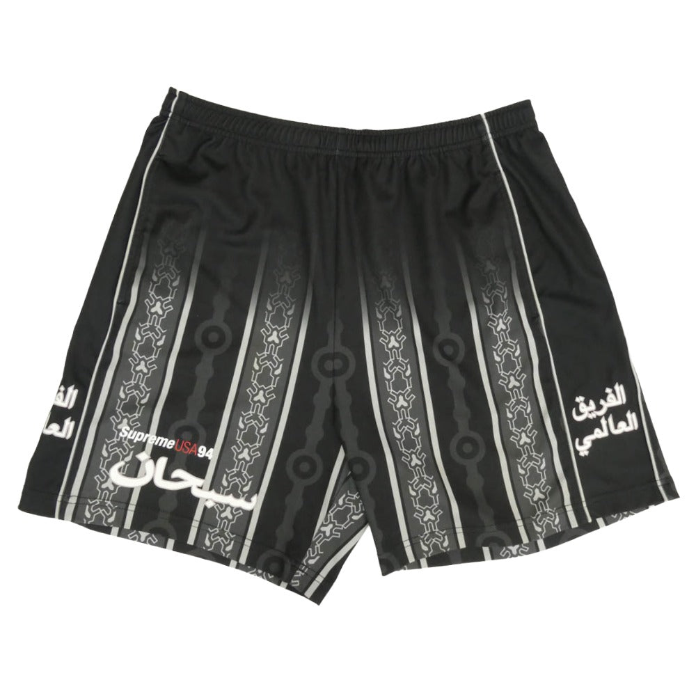 Supreme シュプリーム 21SS Arabic Logo Soccer Short アラビック ロゴ サッカー ショーツ イージー ハーフパンツ ブラック系 S【中古】
