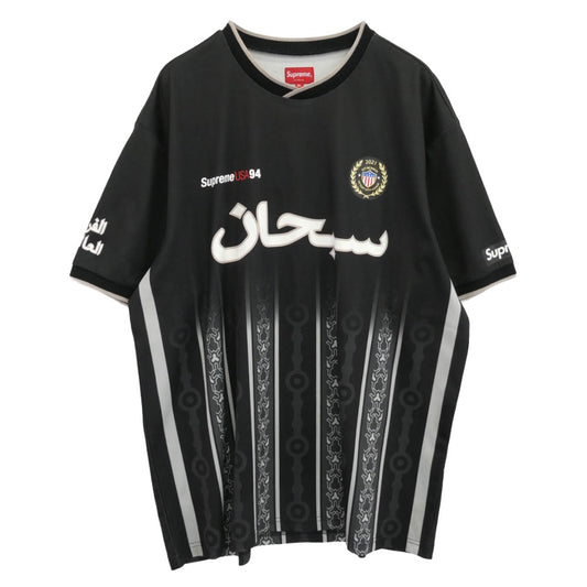 Supreme シュプリーム 21SS Arabic Logo Soccer Jersey アラビック ロゴ 半袖 サッカー ジャージ カットソー ブラック系 XL【中古】