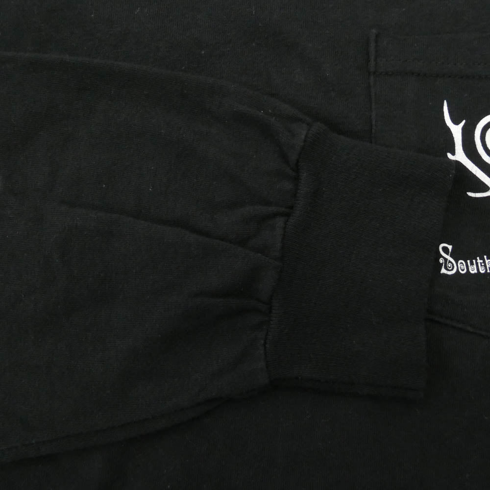 Supreme シュプリーム 21SS L/S Pocket Tee クルーネック ロングスリーブ ポケット 長袖 Tシャツ ロンT ブラック系 M【中古】