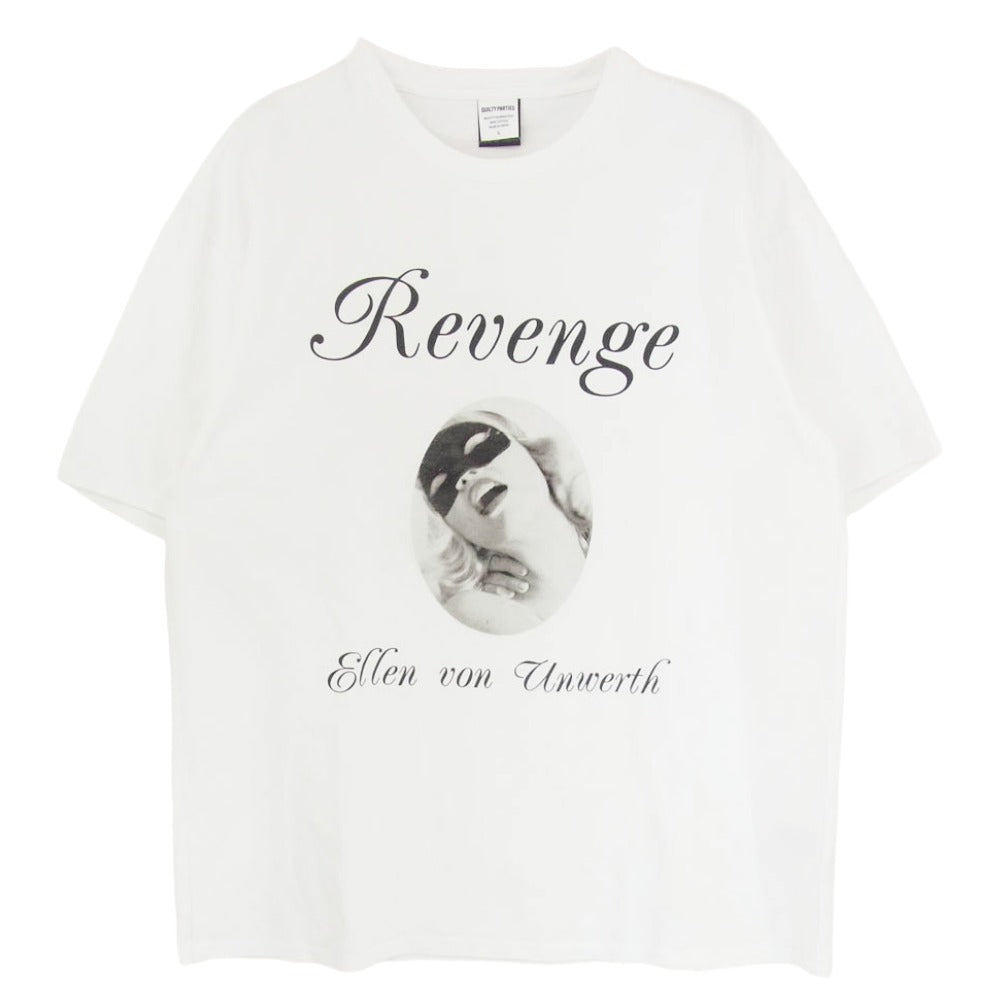 WACKO MARIA ワコマリア 25SS x Ellen Von Unwerth Washed Heavy Weight T-Shirt エレンフォンアンワース ウォッシュド ヘビー ウェイト フロントプリント 半袖 Tシャツ ホワイト系 L【中古】