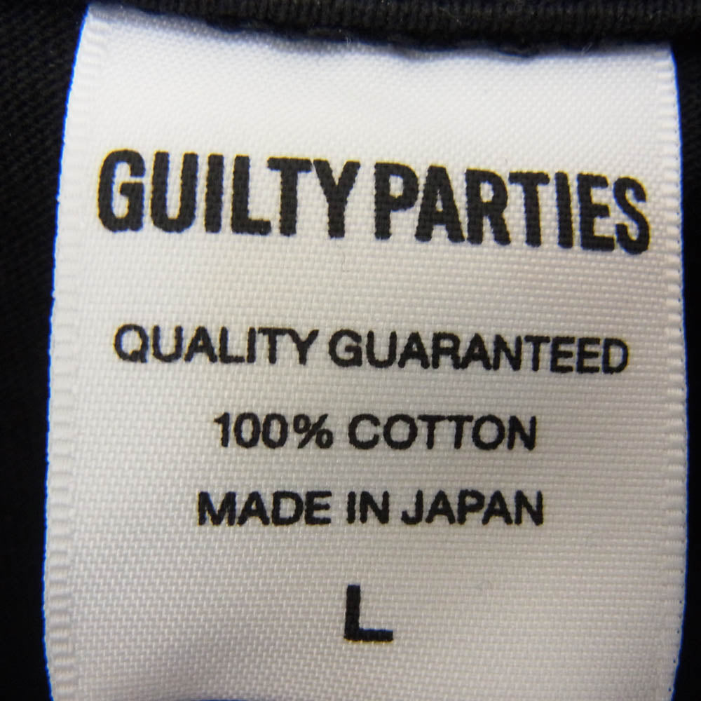 WACKO MARIA ワコマリア WASHED HEAVY WEIGHT CREW NECK LONG SLEEVE T-SHIRT TYPE-2 ウォッシュド ヘビーウェイト 袖プリント ロゴ刺繍 クルーネック 長袖 ロンT ブラック系 L【中古】