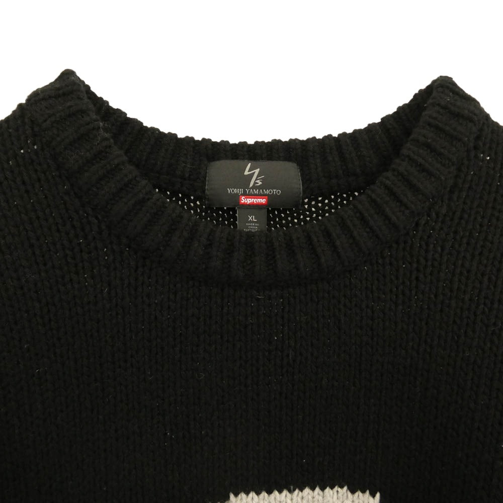 Supreme シュプリーム 25AW Y's by Yohji Yamamoto Sweater ウール クルーネック ニット ブラック系 XL【中古】