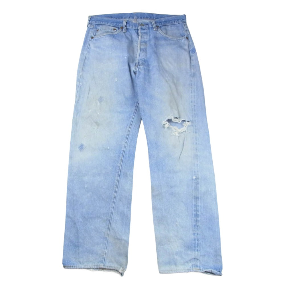 Levi's リーバイス Vintage ヴィンテージ 70s 66後期 501 ボタンフライ セルビッジ ストレート デニムパンツ ボタン裏刻印6　 インディゴブルー系【中古】