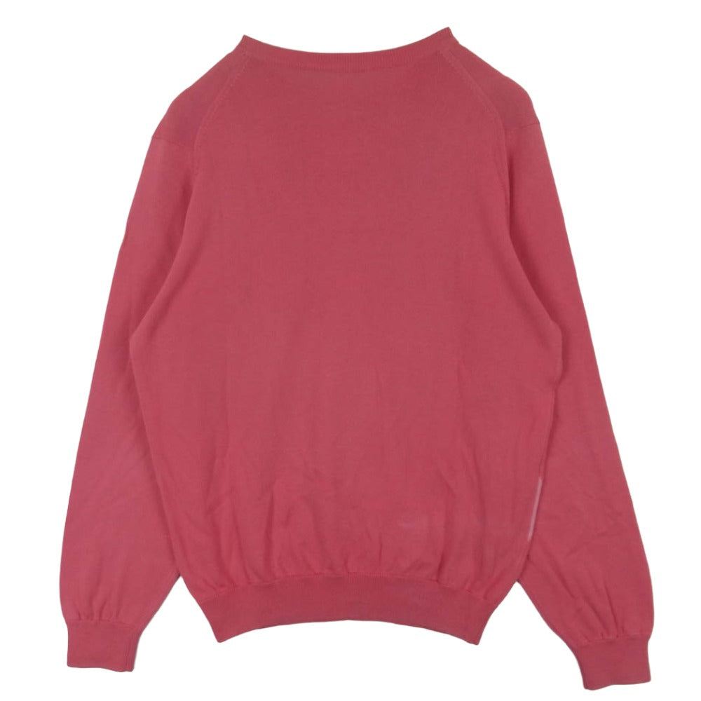 BALLANTYNE バランタイン コットン アーガイル柄 薄手 ニット セーター ピンク系 M【中古】