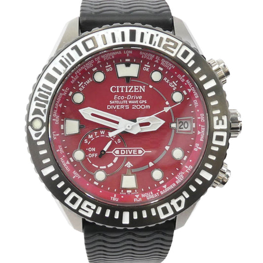 CITIZEN シチズン CC5005-68Z ダイバーズウォッチ プロマスター 時計 シルバー系 レッド系【中古】