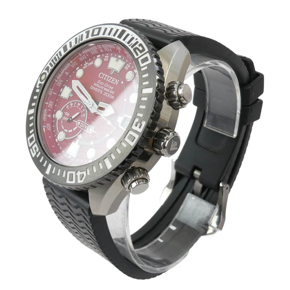 CITIZEN シチズン CC5005-68Z ダイバーズウォッチ プロマスター 時計 シルバー系 レッド系【中古】