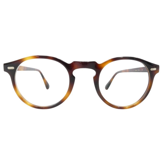 OLIVER PEOPLES オリバーピープルズ Gregory Peck-J ボストン 度入り 眼鏡 クリア系 フレーム：ブラウン系　レンズ：クリア系 45□23-145【中古】