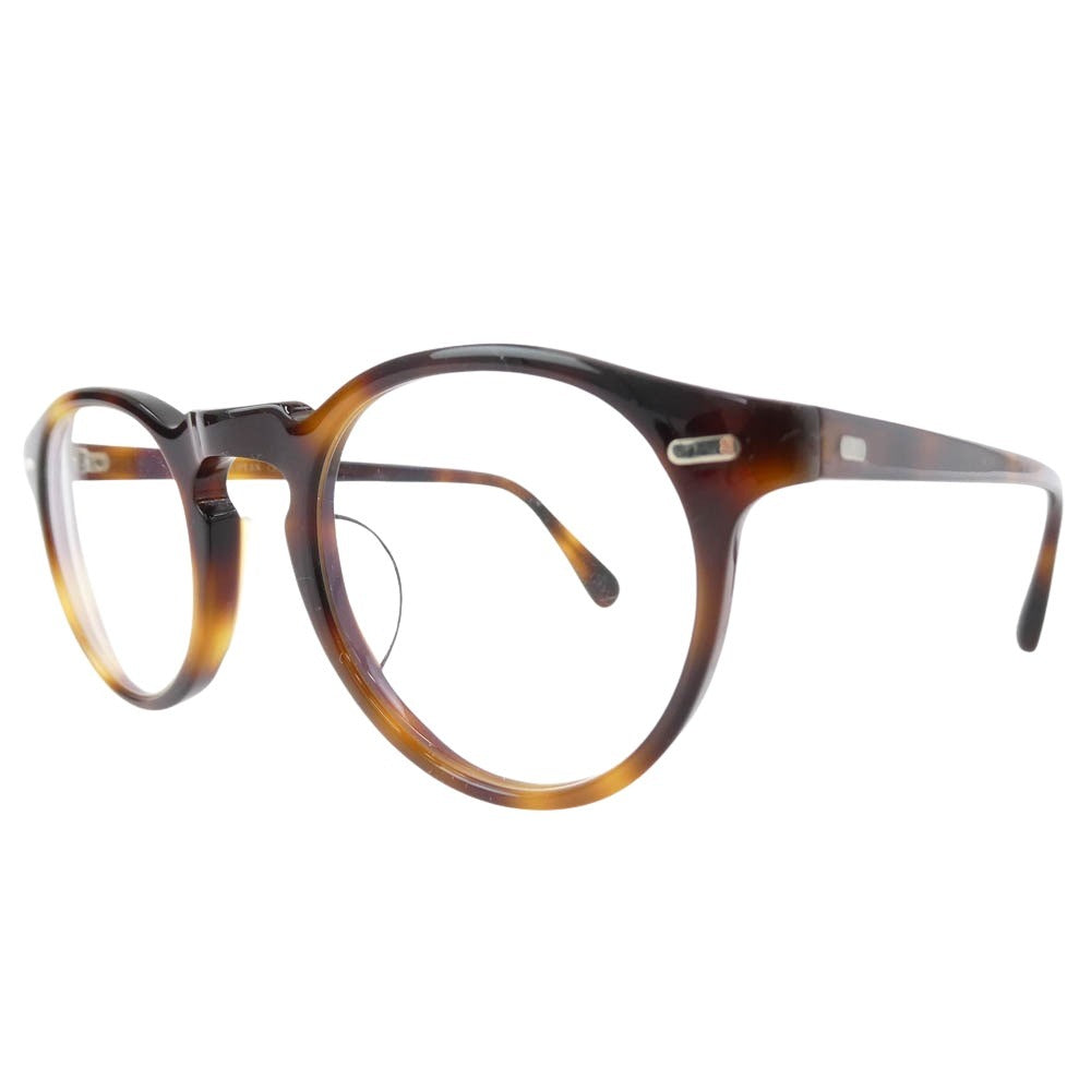 OLIVER PEOPLES オリバーピープルズ Gregory Peck-J ボストン 度入り 眼鏡 クリア系 フレーム：ブラウン系　レンズ：クリア系 45□23-145【中古】