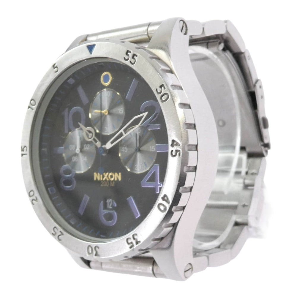 NIXON ニクソン THE 48-20 CHRONO クロノグラフ ステンレス製 クォーツ 腕時計 シルバー系【中古】