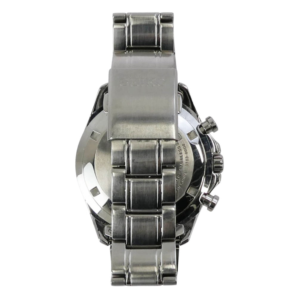 SEIKO セイコー 8T63-00D0 スピリット クロノグラフ ステンレス製 クォーツ ウォッチ 腕時計 シルバー系 ライトブルー系【中古】