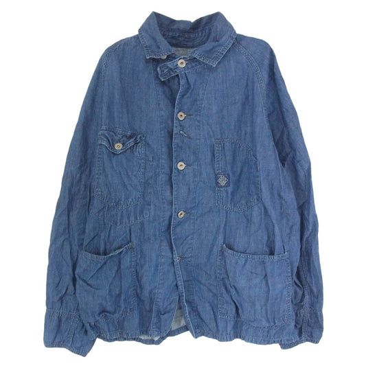 POST OVERALLS ポストオーバーオールズ Engineer’s Jacket エンジニアーズ ジャケット カバーオールジャケット インディゴブルー系 サイズ表記無【中古】