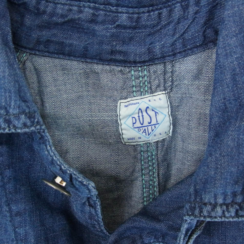 POST OVERALLS ポストオーバーオールズ Engineer’s Jacket エンジニアーズ ジャケット カバーオールジャケット インディゴブルー系 サイズ表記無【中古】