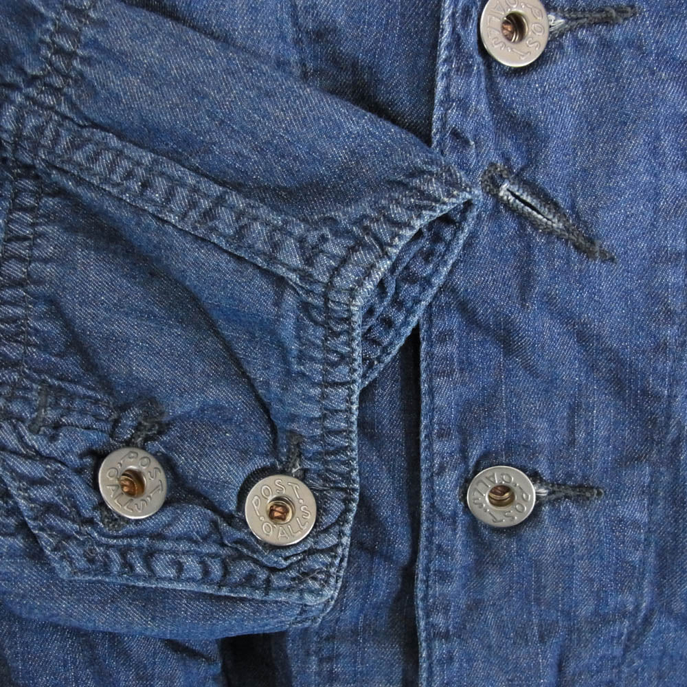 POST OVERALLS ポストオーバーオールズ Engineer’s Jacket エンジニアーズ ジャケット カバーオールジャケット インディゴブルー系 サイズ表記無【中古】