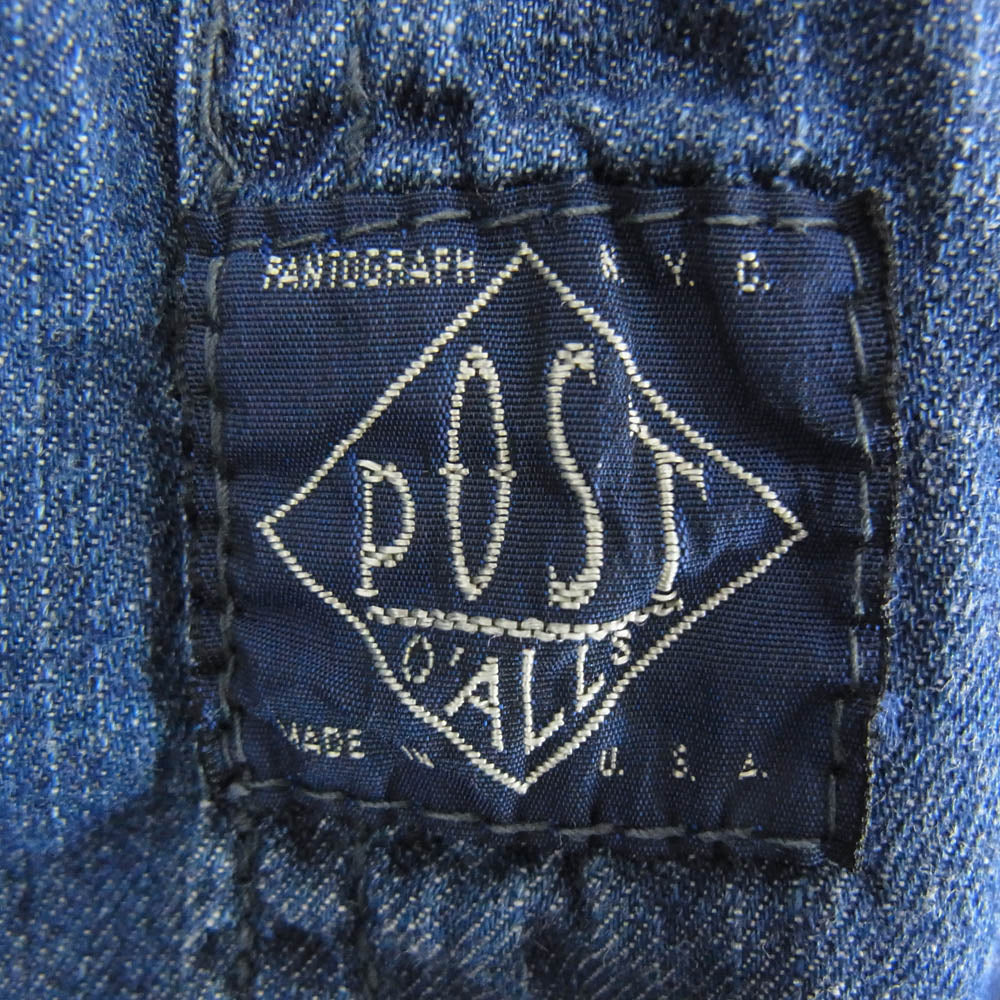 POST OVERALLS ポストオーバーオールズ Engineer’s Jacket エンジニアーズ ジャケット カバーオールジャケット インディゴブルー系 サイズ表記無【中古】