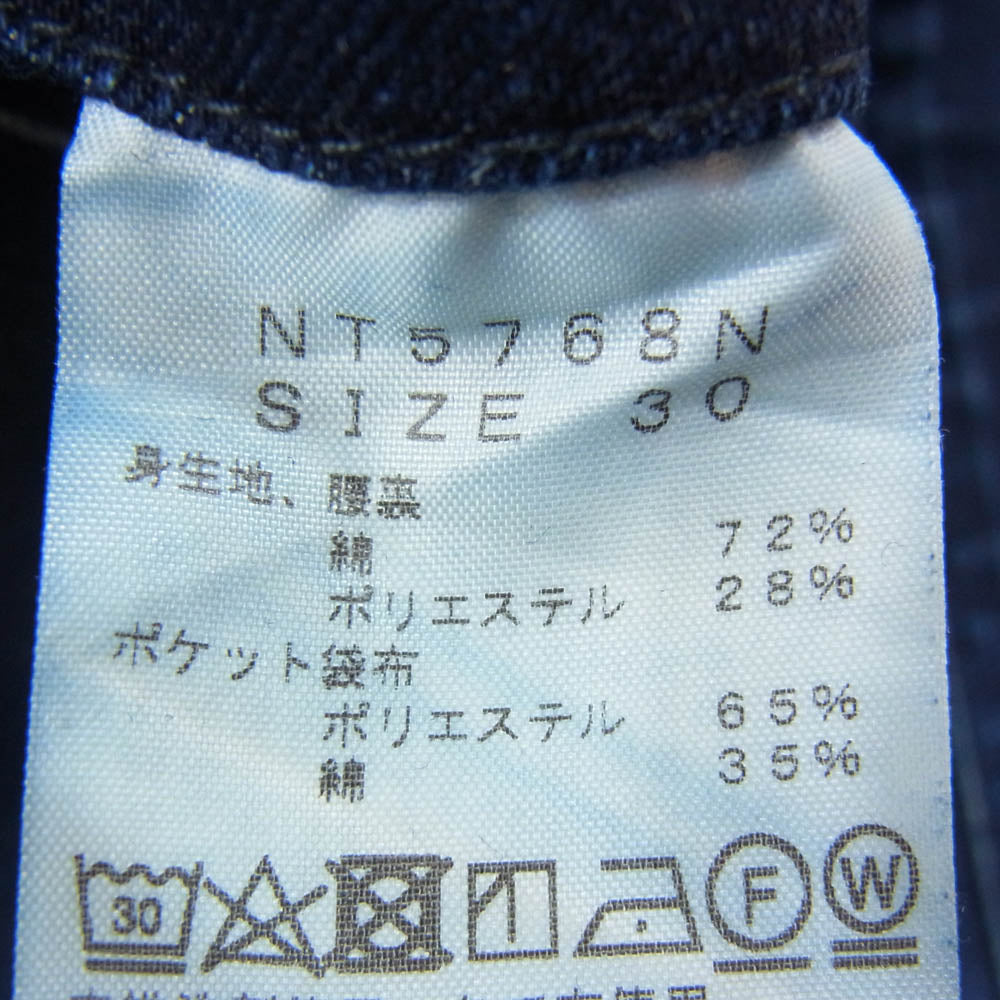 THE NORTH FACE ノースフェイス NT5768N PURPLE LABEL パープル レーベル WEBBING BELT DENIM PANTS デニム パンツ インディゴブルー系 30【中古】