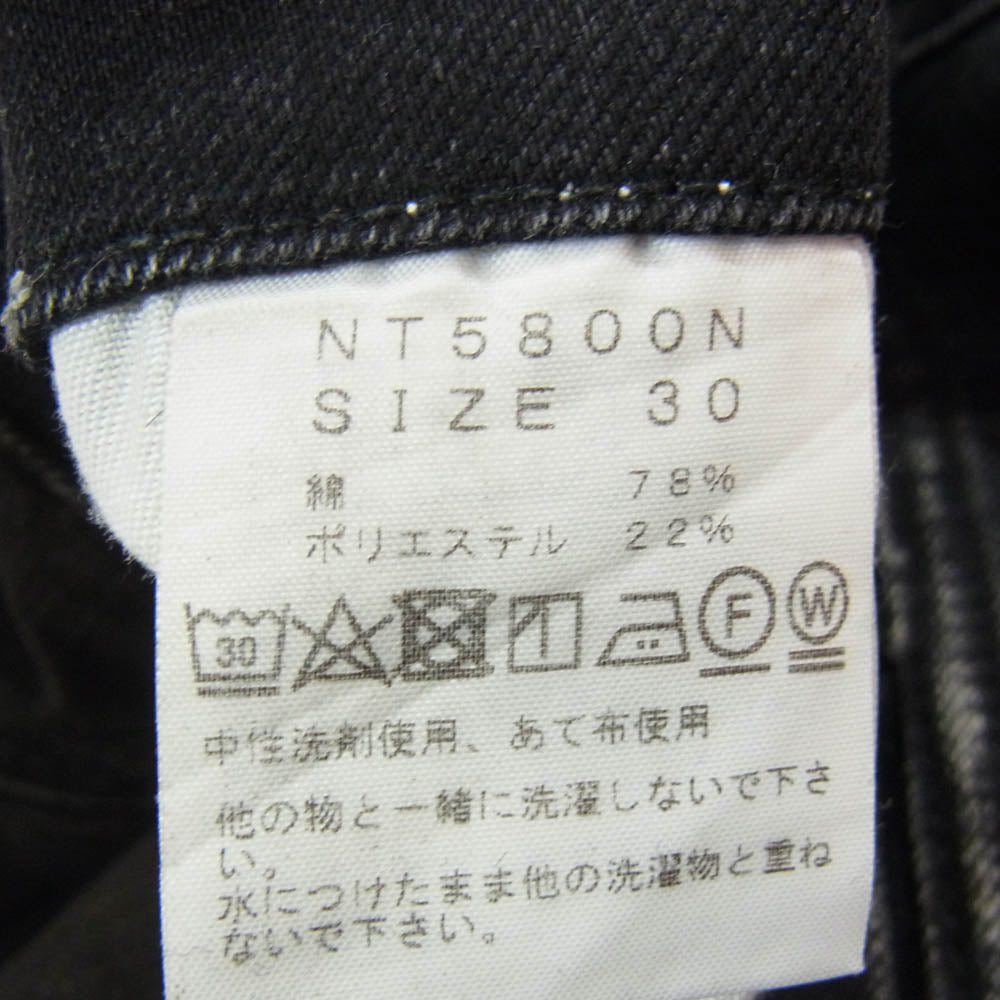 THE NORTH FACE ノースフェイス NT5800N PURPLE LABEL パープル レーベル Webbing Belt Denim デニム パンツ ブラック系 30【中古】