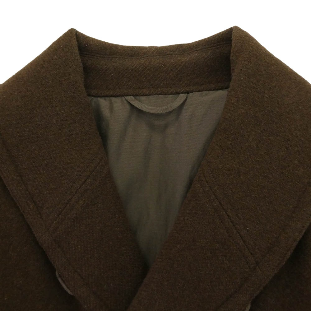 COMOLI コモリ J03-04011 ヤクメルトン ショールカラー コート ブラウン系 2【中古】