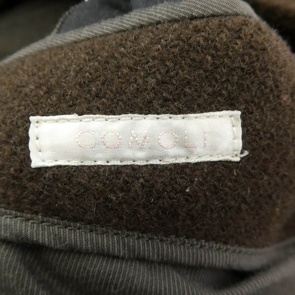 COMOLI コモリ J03-04011 ヤクメルトン ショールカラー コート ブラウン系 2【中古】