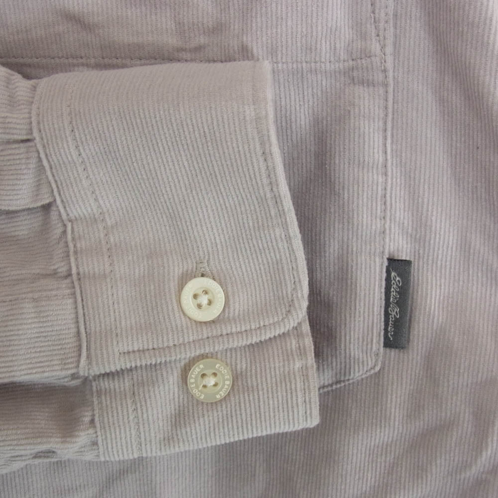 Eddie Bauer エディー・バウアー E992465 コーデュロイ 長袖 BDシャツ ボタンダウン シャツ グレー系 XL【中古】