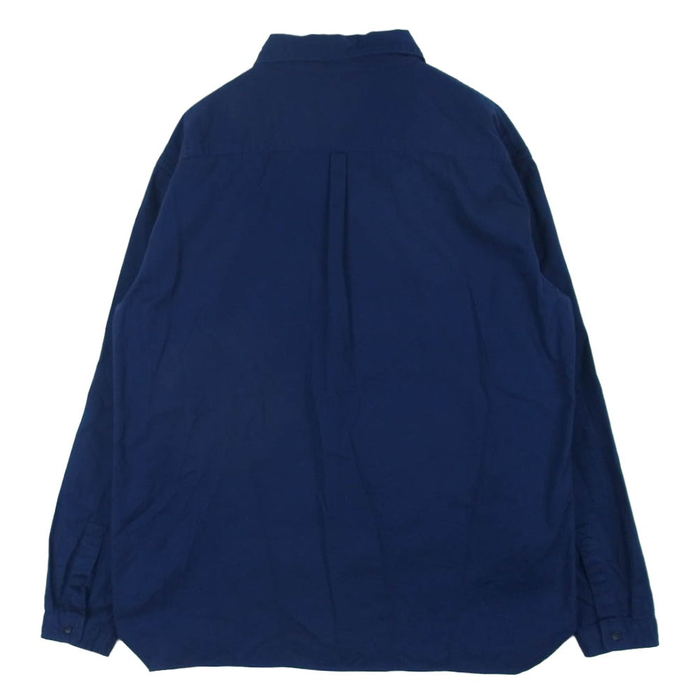ロロ LS-395 コットン 長袖 シャツ 日本製 ネイビー系 M【中古】