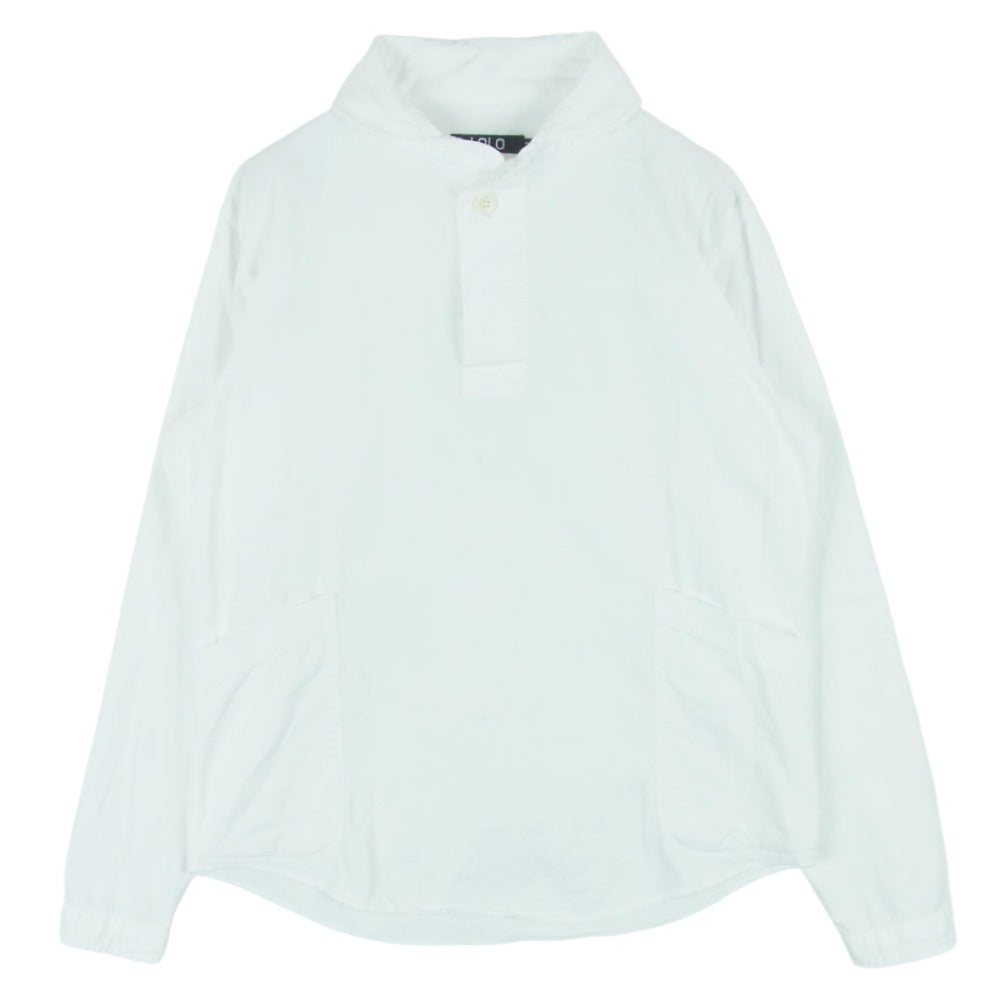 ロロ LS-3 オックス プルオーバー 長袖 シャツ 日本製 ホワイト系 M【中古】