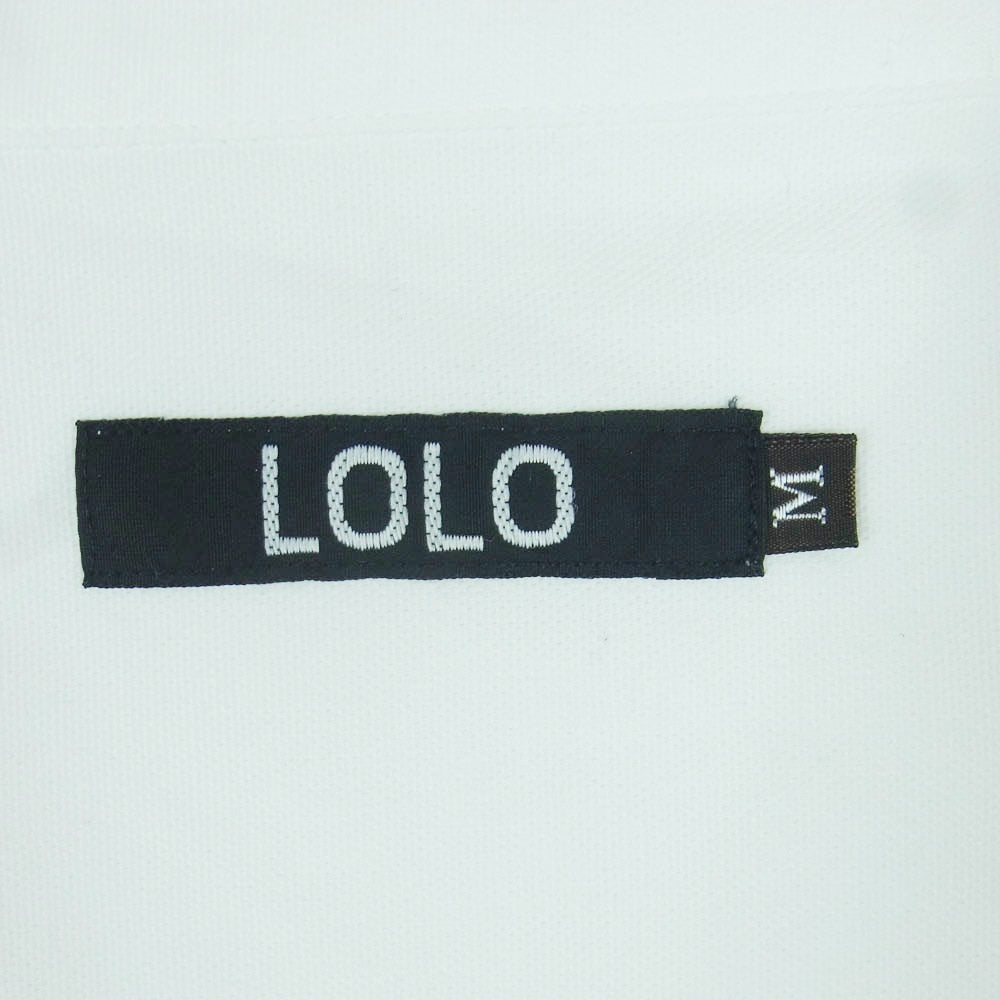 ロロ LS-3 オックス プルオーバー 長袖 シャツ 日本製 ホワイト系 M【中古】
