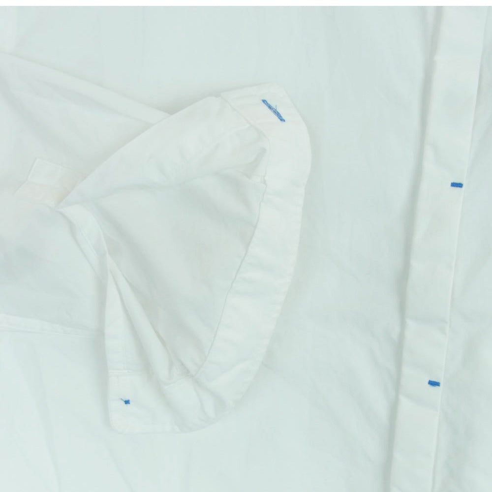 ロロ LS-387 コットン 比翼 長袖 シャツ 日本製 ホワイト系 M【中古】