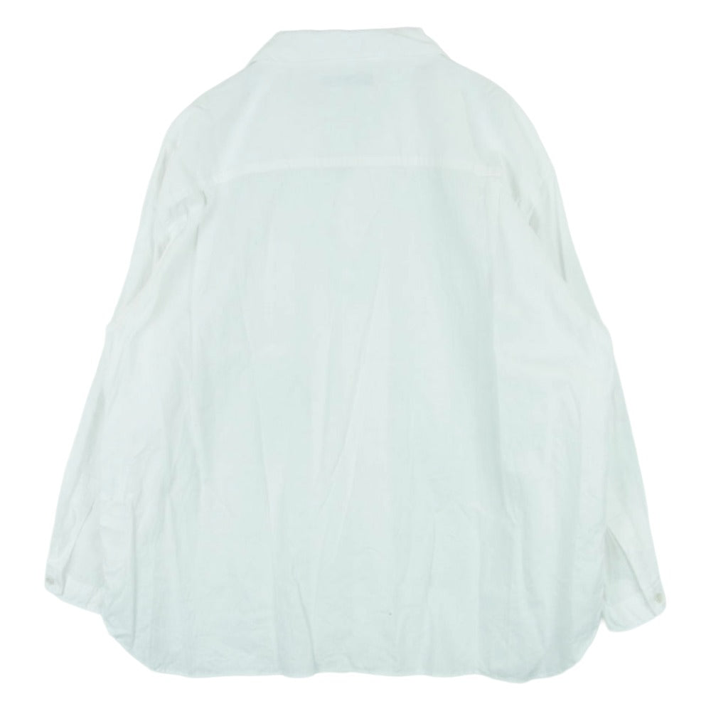 ロロ LS-417 コットン リネン 長袖 シャツ 日本製 ホワイト系 M【中古】