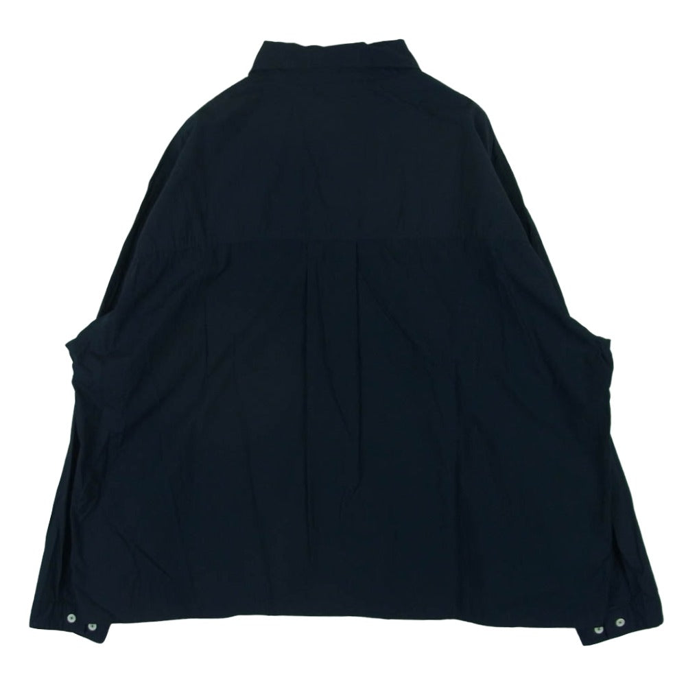 ロロ 2LS-78 LIKE プルオーバー ビッグ シャツ 長袖 コットン 日本製 ダークネイビー系 M【中古】