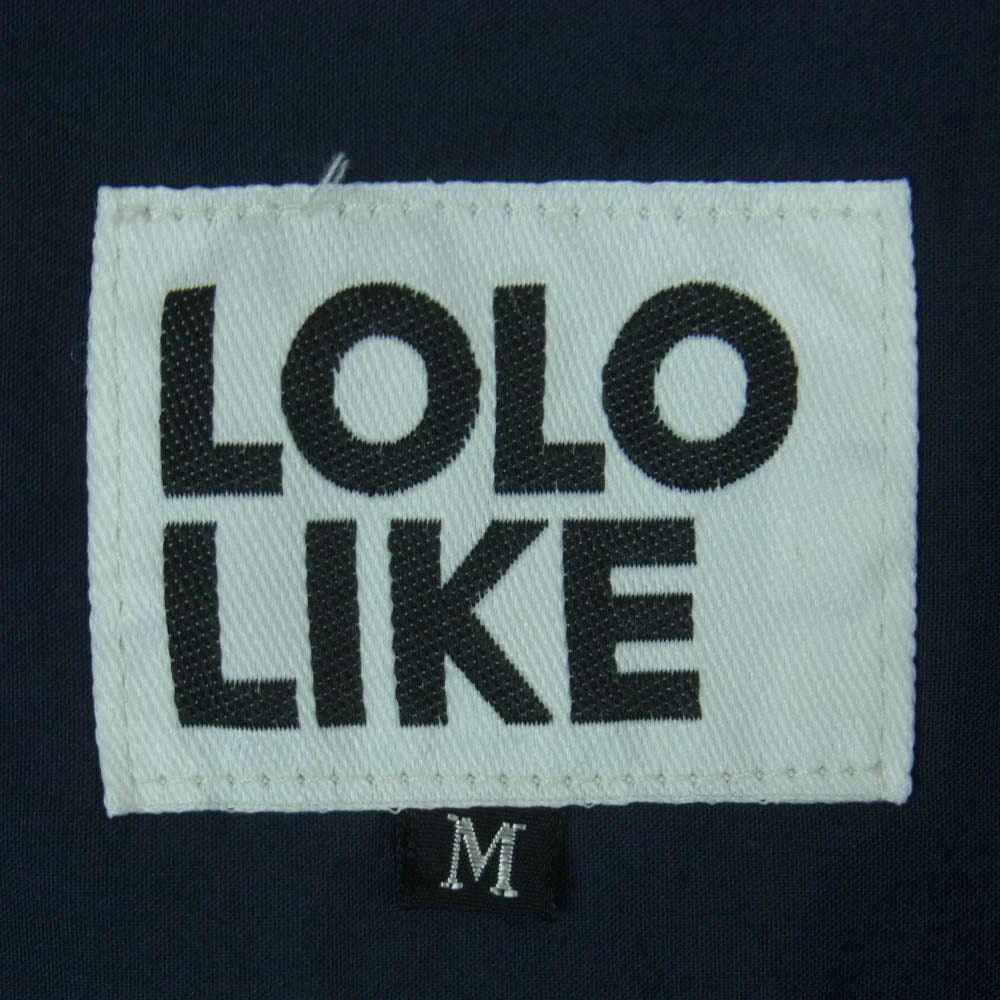 ロロ 2LS-78 LIKE プルオーバー ビッグ シャツ 長袖 コットン 日本製 ダークネイビー系 M【中古】