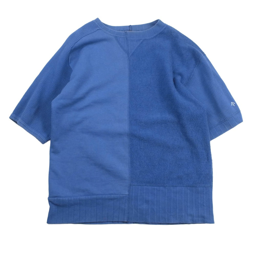 Nigel Cabourn ナイジェルケーボン 8040-00-21010 ARMY CREW JERSEY HALF SLEEVE アーミークルー ジャージー ハーフスリーブ カットソー ブルー系 48【中古】