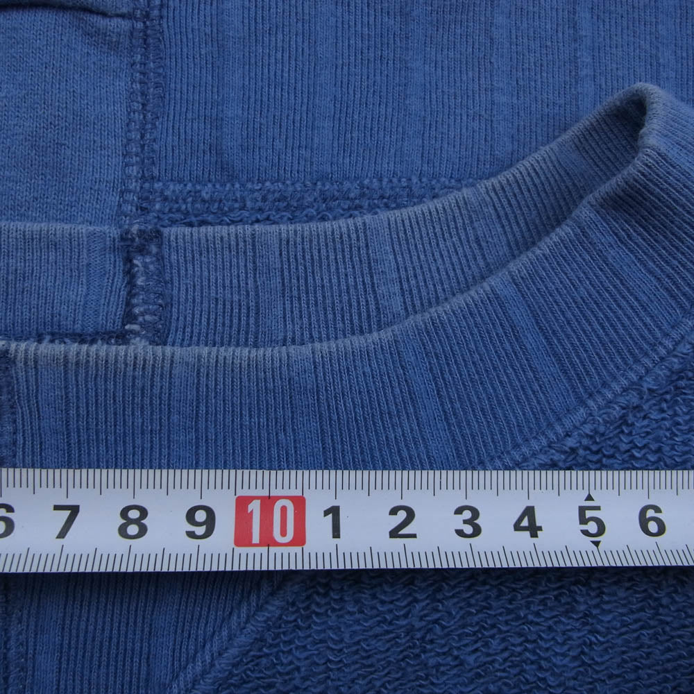 Nigel Cabourn ナイジェルケーボン 8040-00-21010 ARMY CREW JERSEY HALF SLEEVE アーミークルー ジャージー ハーフスリーブ カットソー ブルー系 48【中古】