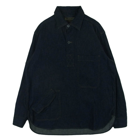 Nigel Cabourn ナイジェルケーボン 80480010001 P/O Work Shirts 10oz Denim プルオーバー デニム 長袖 シャツ インディゴブルー系 46【中古】