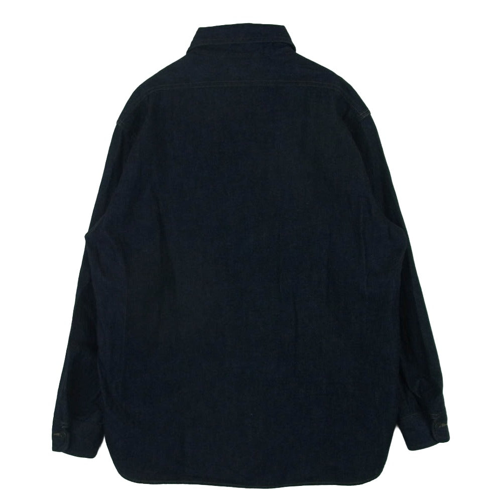 Nigel Cabourn ナイジェルケーボン 80480010001 P/O Work Shirts 10oz Denim プルオーバー デニム 長袖 シャツ インディゴブルー系 46【中古】